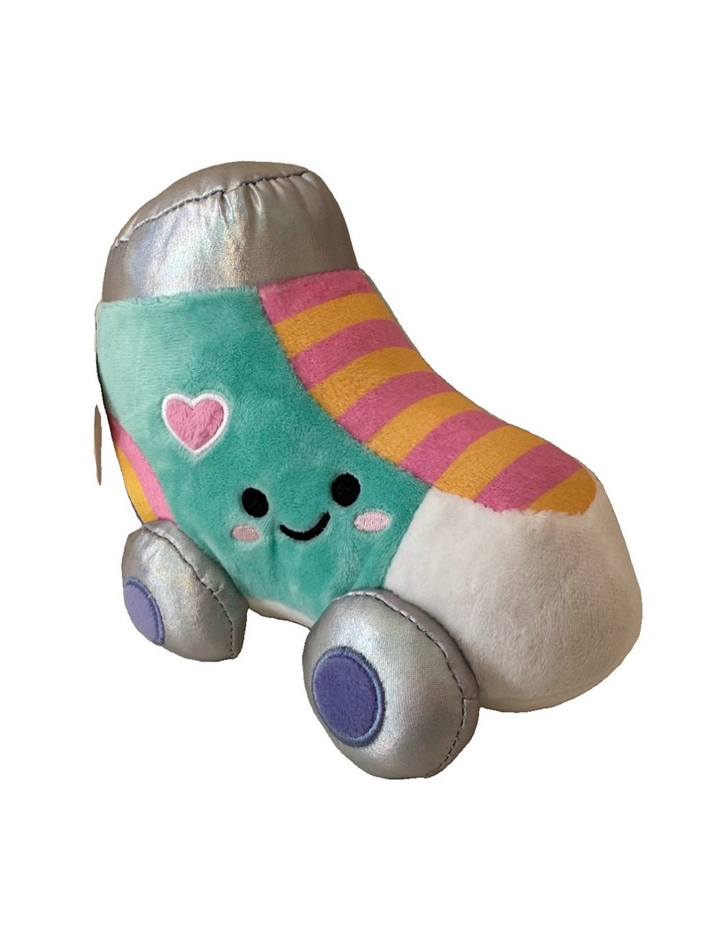 Dan Dee Rainbow Roller Skate Soft Plush Toy 7” NWT